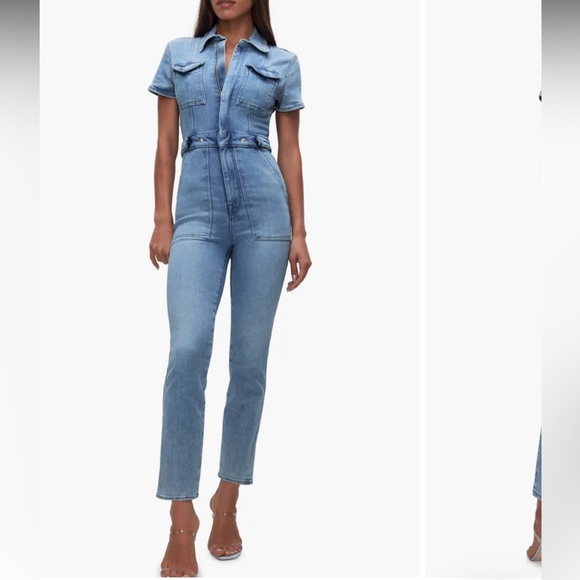 Good American Fit for Success Denim Jumpsuit - Picture 3 of 5